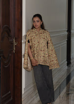 Woolen Bloom Nalki Embroidery Cape