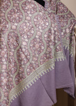 Finewool Nalki Embroidered Detailed Stole Extra Warm And Light