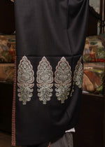 100% Pure Wool Side Kani Nalki embroidery Stole