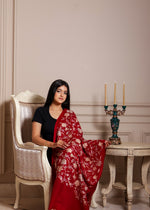 100% Pure Wool Handwork Nalki Embroidery Stole Warm And Soft