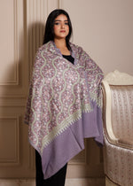 Finewool Nalki Embroidered Detailed Stole Extra Warm And Light