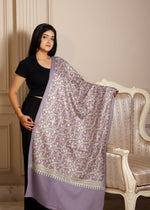 Finewool Nalki Embroidered Detailed Stole Extra Warm And Light
