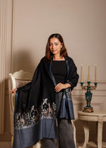 100% Pure Wool Dual Shade Nalki Embroidery Stole Soft And Warm