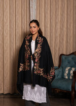 100% Finewool Midnight Blossom Embroidery Stole