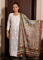 100% pure wool Print Kalamkari Hand embroidery Kashmiri Stole