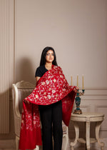 100% Pure Wool Handwork Nalki Embroidery Stole Warm And Soft
