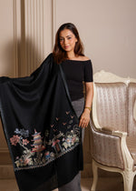 Finewool Nalki Embroidered Japanese Stole Light and Soft