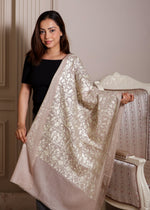 Finewool Nalki Tonal Embroidery Jaal Stole