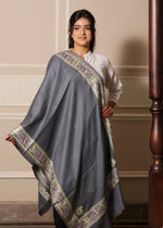 Finewool Kashmiri Nalki Embroidery Stole