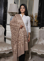 Pure Fine Wool Polka Dots Embroidery Stole