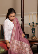 Finewool Kashmiri Nalki embroidered Stole