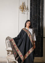 100% Pure Wool Kashmiri Paisley And Chinar Nalki Embroidery Stole