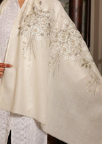 100% Pure Wool Nalki Embroidered Stole with Handwork