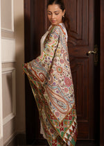 100% pure wool Print Kalamkari Hand embroidery Kashmiri Stole