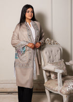 Pure Fine Wool Flame Corner Nalki Embroidery Stole
