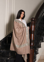 100% Pure Wool Handwork Floral Border Stole