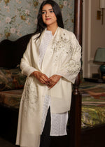 100% Pure Wool Nalki Embroidered Stole with Handwork