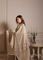 100% Pure Wool Nalki Embroidery Birds Stole