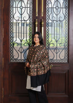 100% Pure Wool Mirchi Floral Nalki Embroidery Shawl
