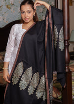 100% Pure Wool Side Kani Nalki embroidery Stole