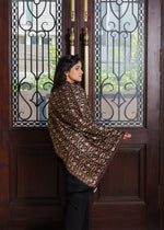 100% Pure Wool Mirchi Floral Nalki Embroidery Shawl