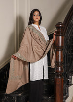 100% Pure Wool Handwork Floral Border Stole