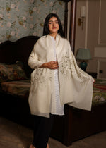 100% Pure Wool Nalki Embroidered Stole with Handwork