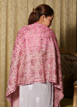 100% Pure Wool Tie-Dye Kashmiri Tilla Floral Stole