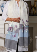 100% Pure Wool Weaved Nalki Embroidery Stole