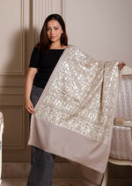 Finewool Nalki Tonal Embroidery Jaal Stole