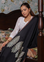 100% Pure Wool Side Kani Nalki embroidery Stole