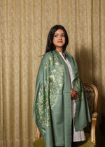 Finewool Kashmiri big Paisley Nalki Embroidery Stole
