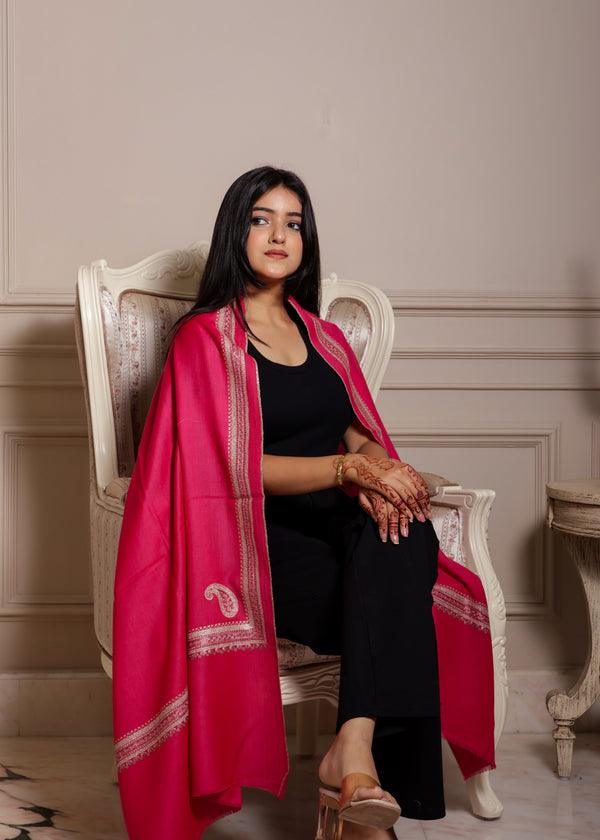 100%Pure Wool Elegant Nalki Embroidery Stole