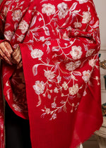 100% Pure Wool Handwork Nalki Embroidery Stole Warm And Soft