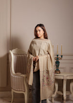 100% Pure Wool Nalki Embroidery Birds Stole