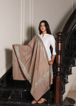 100% Pure Wool Handwork Floral Border Stole