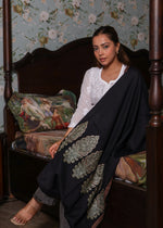 100% Pure Wool Side Kani Nalki embroidery Stole
