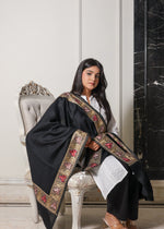 100% Pure Wool Kashmiri Paisley And Chinar Nalki Embroidery Stole