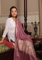 Finewool Kashmiri Nalki embroidered Stole