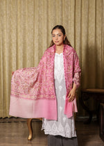 100% Pure Wool Tie-Dye Kashmiri Tilla Floral Stole