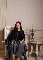 100% Pure Wool Dual Shade Nalki Embroidery Stole Soft And Warm