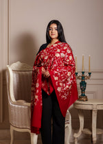 100% Pure Wool Handwork Nalki Embroidery Stole Warm And Soft