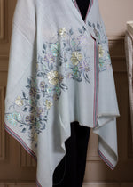 100% Pure Wool Side Kani Zari embroidery stole
